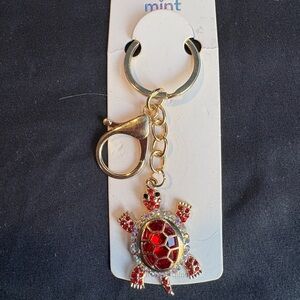 Gold and Red Turtle Bag Charm/Keyring